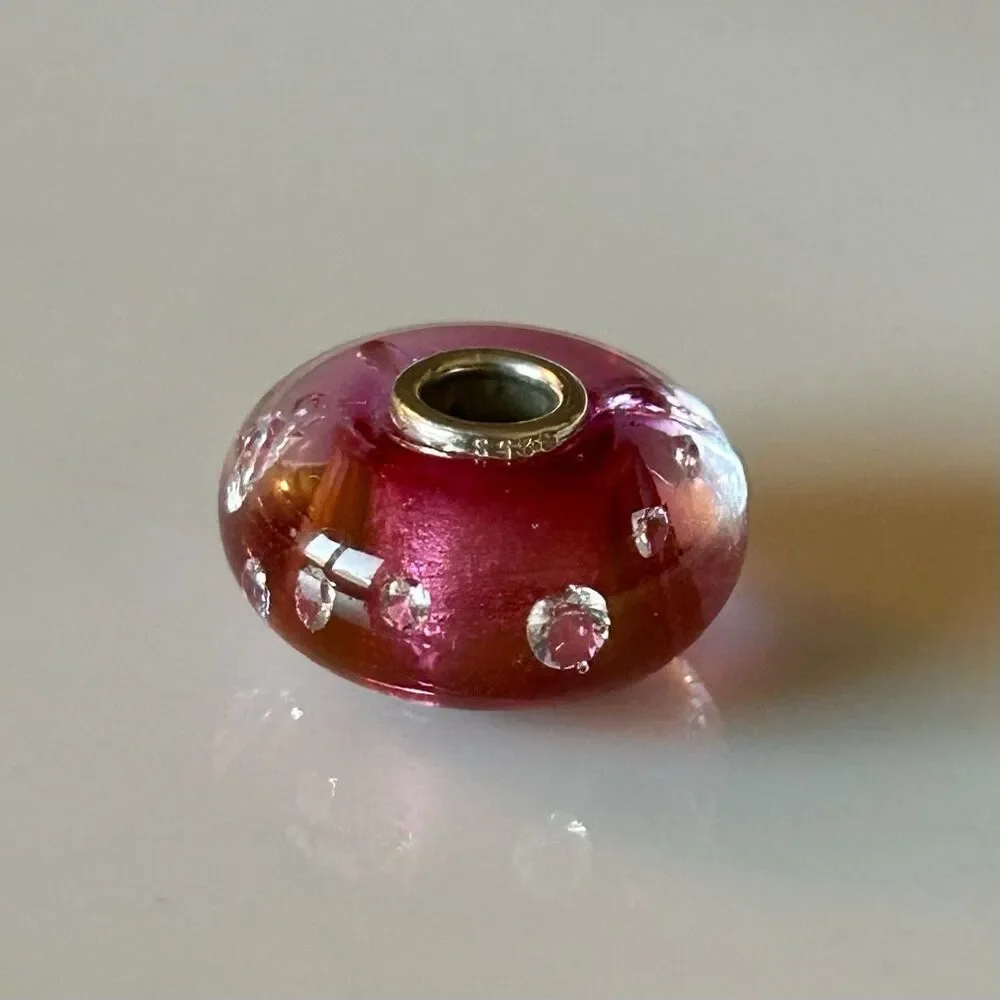 TROLLBEADS Pink Diamond Bead LAA 925S Preowned, Perfect!